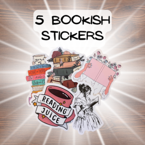 product image to buy 5 bookish stickers